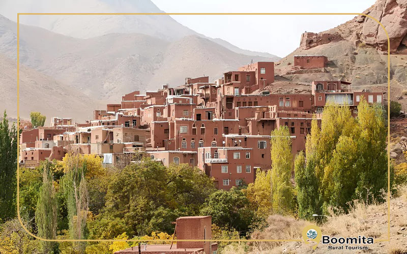 نمایی از چشم انداز روستای ابیانه
