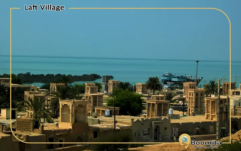 چشم انداز زیبای نگین خلیج فارس روستای لافت