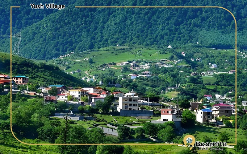 چشم اندازی سرسبز از طبیعت روستا