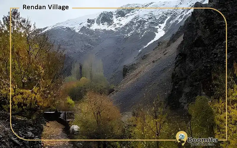 چشم انداز طبیعی زیبا و سرسبز در روستای اطراف تهران