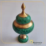 شکلات‌خوری فیروزه‌کوبی مسی با فیروزه نیشابور